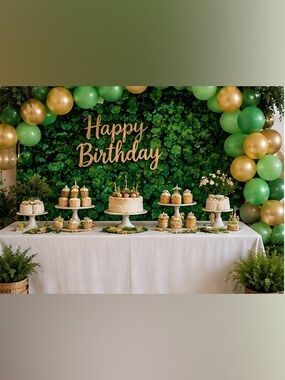 Green Leaf Wall Photography Backdrop | Photo Party Decor